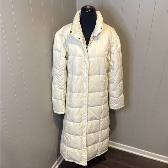 Timberland Women’s XXXL Cream Quilted Puffer Jacket Coat Maxi Fit Button/Zipper - Picture 1 of 7
